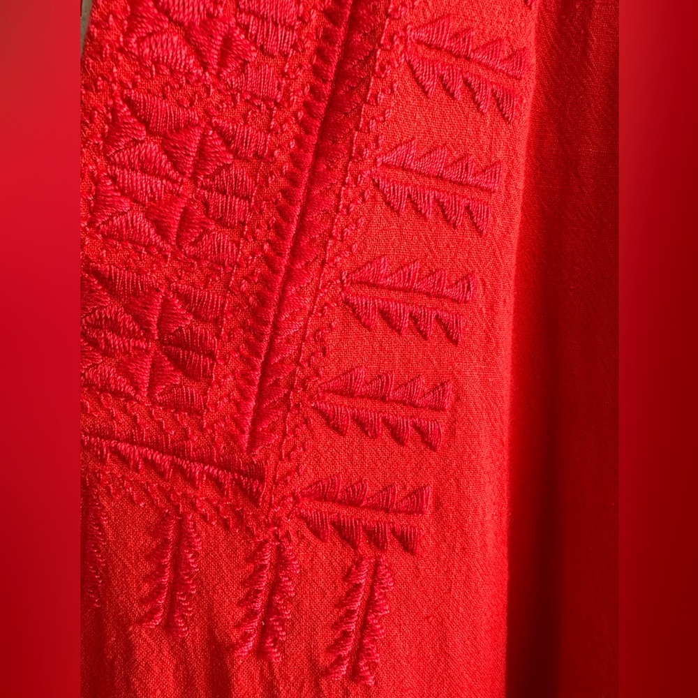 Madewell Red Dress with Belt - Picture 5 of 9